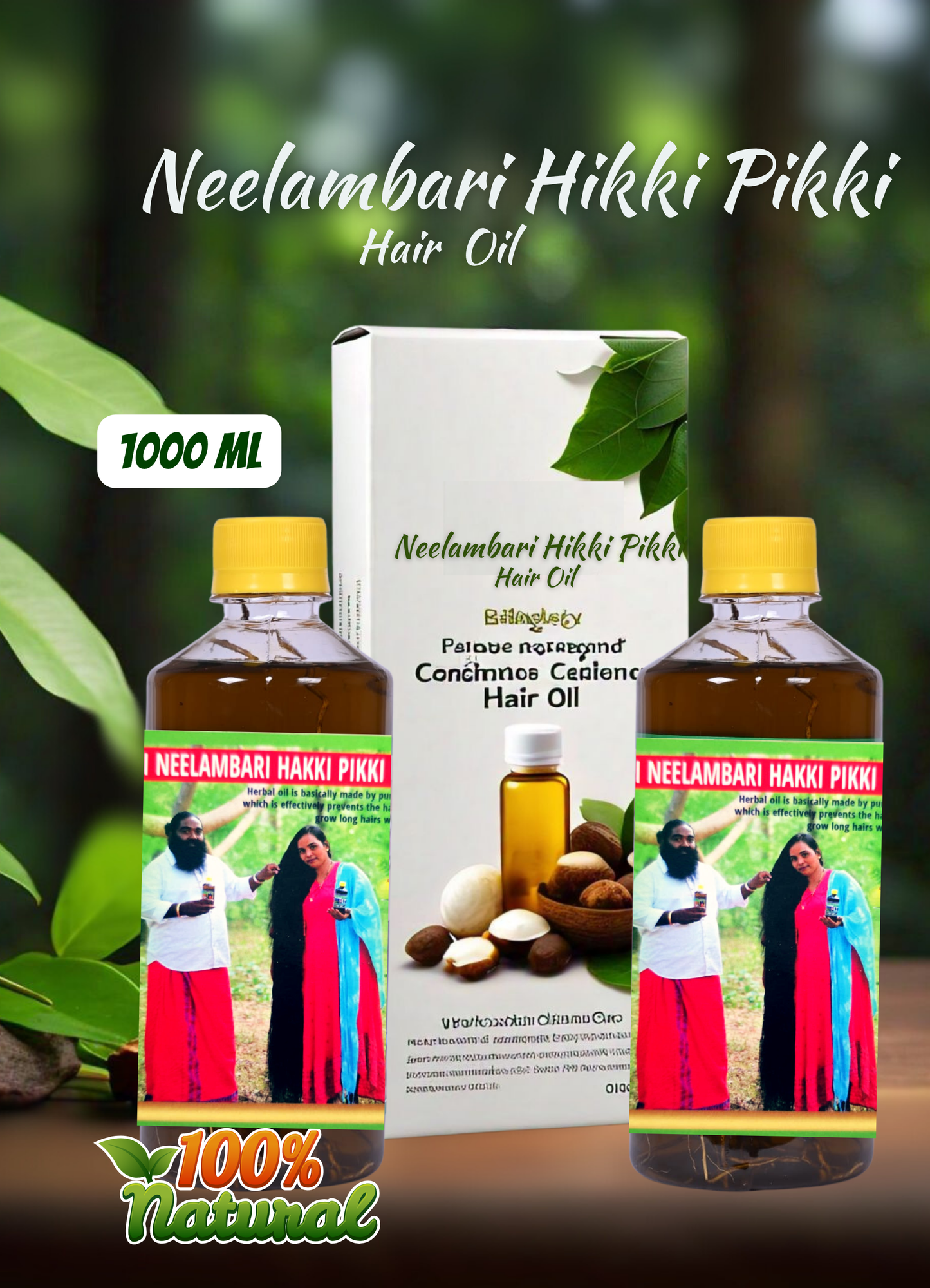 Neelambari Hikki Pikki  Hair Oil (For Hair fall and Regrowth)
