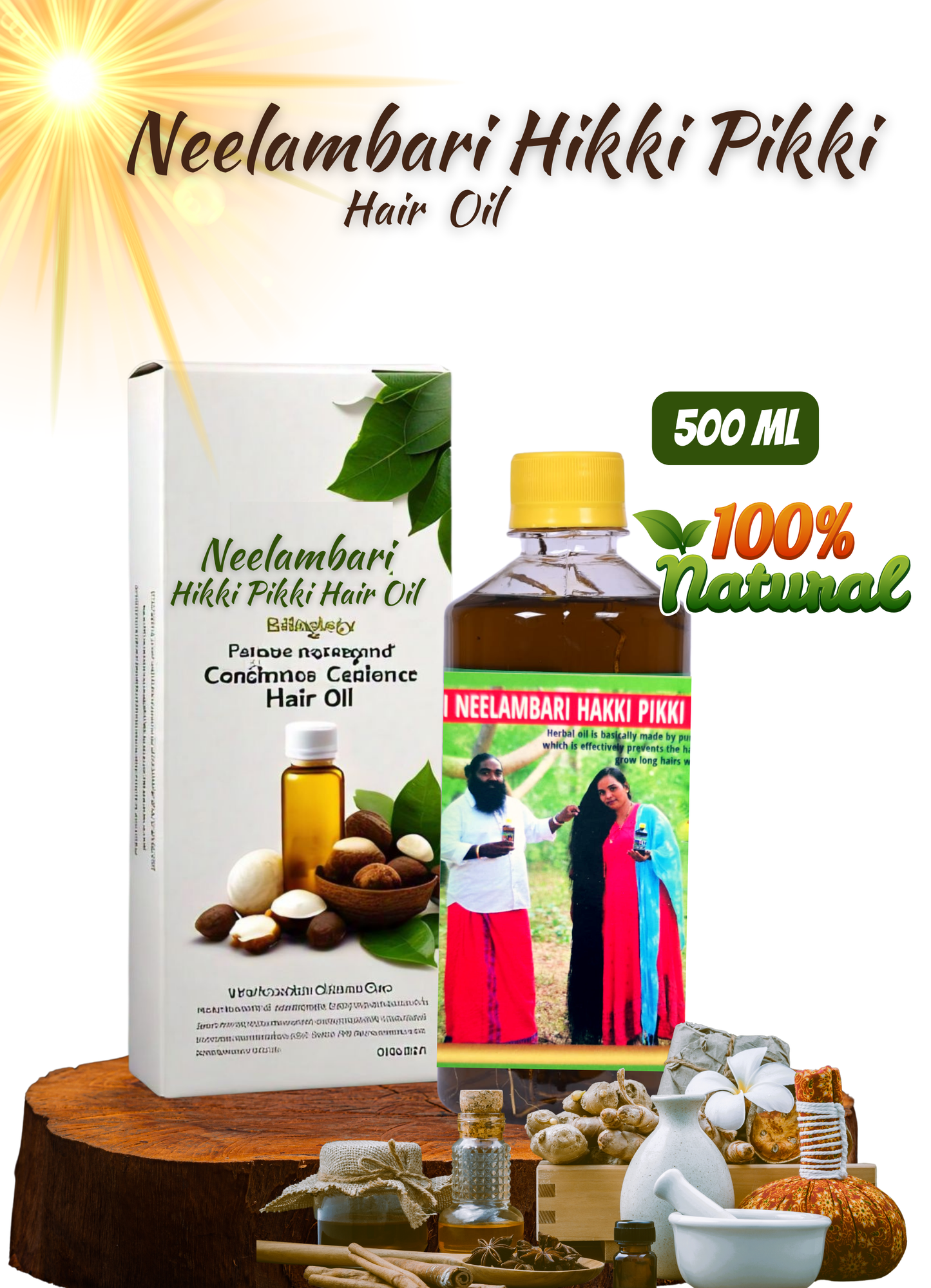 Neelambari Hikki Pikki  Hair Oil (For Hair fall and Regrowth)