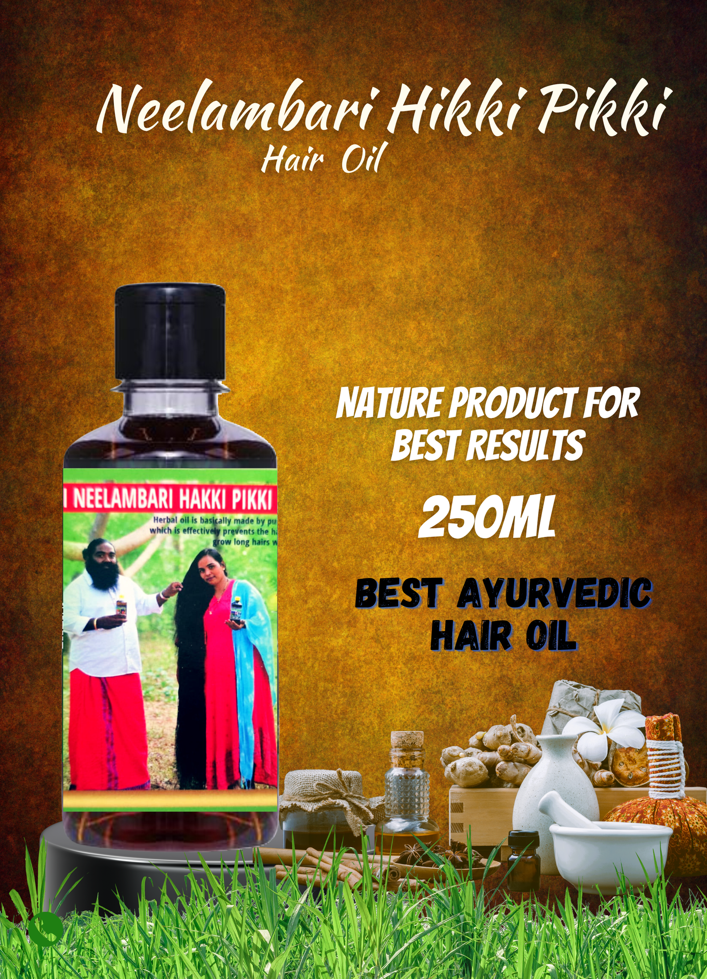 Neelambari Hikki Pikki  Hair Oil (For Hair fall and Regrowth)